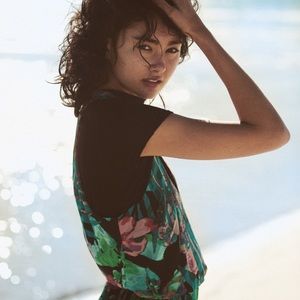 Floral high-low midi dress